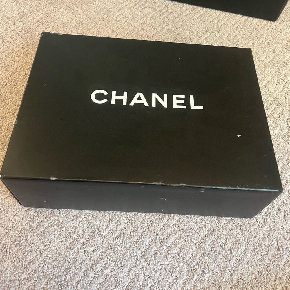 CHANEL Black Gift Box with White Logo